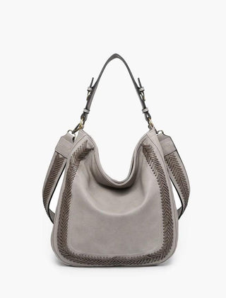 Gray Whipstich Crossbody & Strap