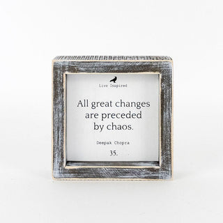 Great Changes Framed Sign