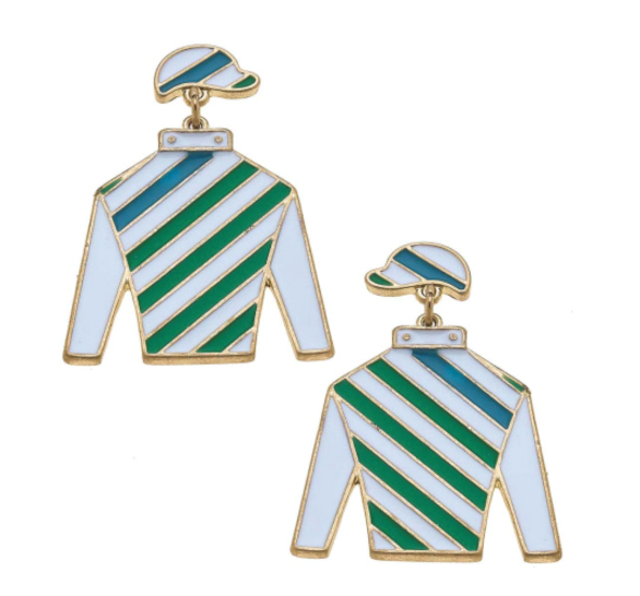 Green & Blue Jockey Earring