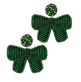Green Bow Earring