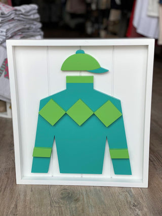 Green Jersey Framed Sign