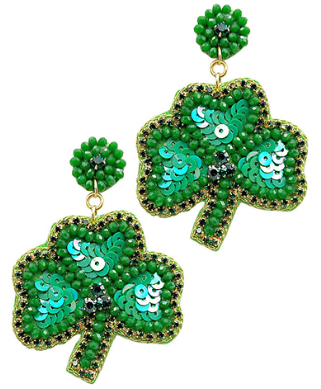 Green Shamrock Earring