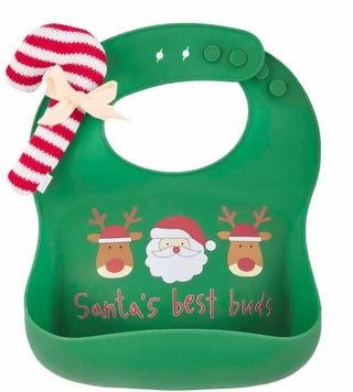 Green Silicone Bib Set