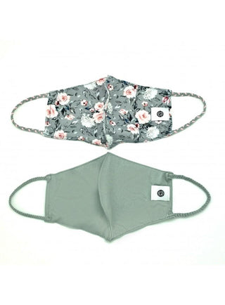 Grey/Floral Pomchie Face Mask