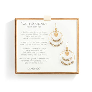 Grey Beaded Love Earring