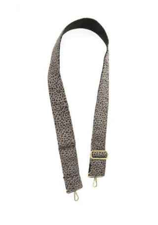 Grey Faux Fur Purse Strap