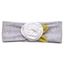 Grey Flower Headwrap