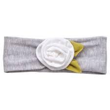 Grey Flower Headwrap