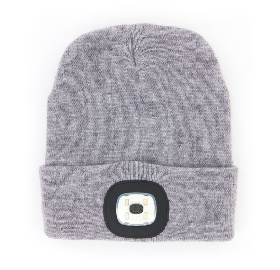 Grey LED Rechargeable Beanie