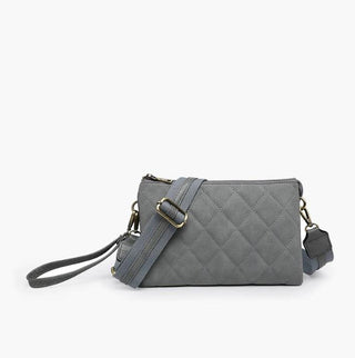 Grey Quilted Izzy Crossbody