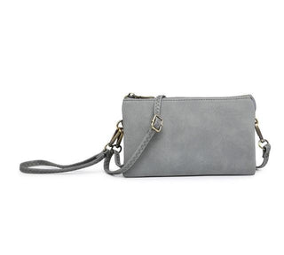 Grey Suede Riley Crossbody