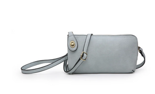 Grey Teal Lock Crossbody