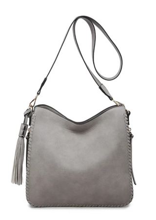 Grey Whipstitch Crossbody
