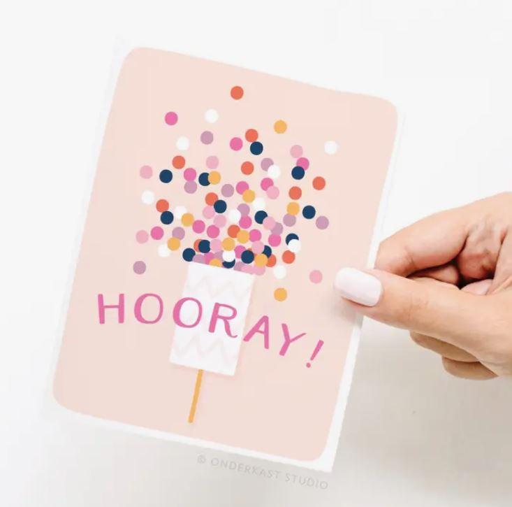 HOORAY Confetti Card