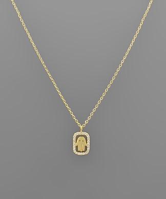 Hamsa Frame Necklace