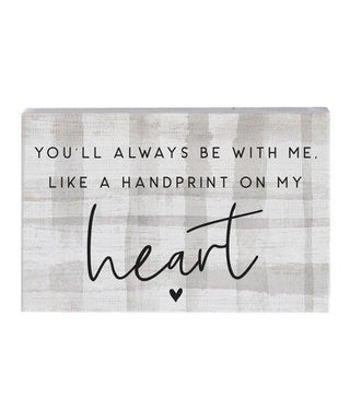 Handprint Heart Block Sign
