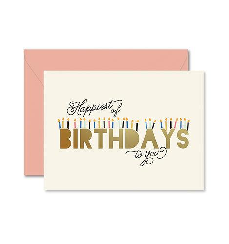 Happiest Of Birthdays Coral Card