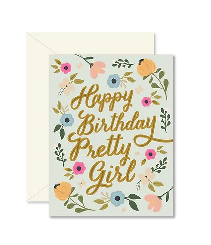 Happy Bday Pretty Girl Card