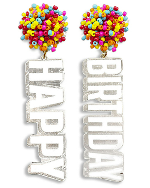 Happy & Birthday Earrings Multi