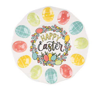 Happy Easter Egg Plate