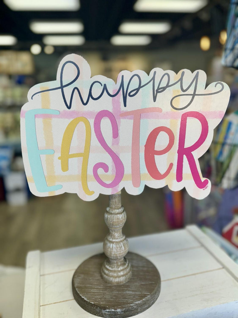 Happy Easter Gingham Topper