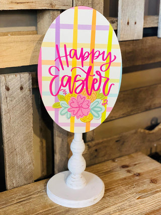 Happy Easter Plaid Topper