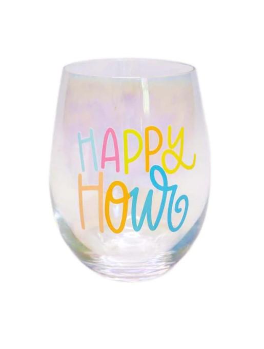 Happy Hour Wine Glass