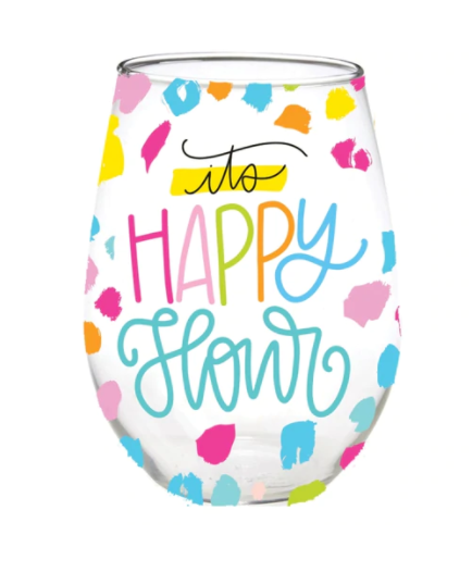 Happy Hour Wine Glass