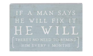 He Will Fix It Block Sign