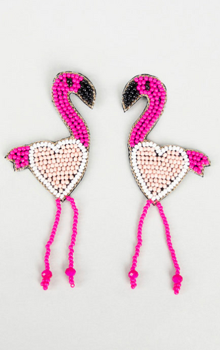 Heart Flamingo Earring