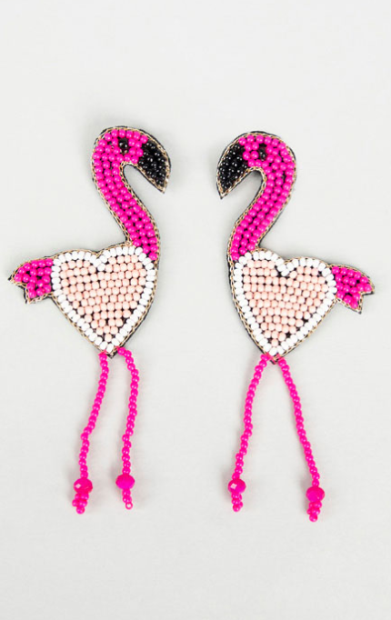 Heart Flamingo Earring