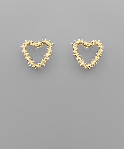 Heart Geometric Stud