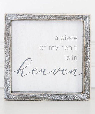 Heart In Heaven Grey Sign