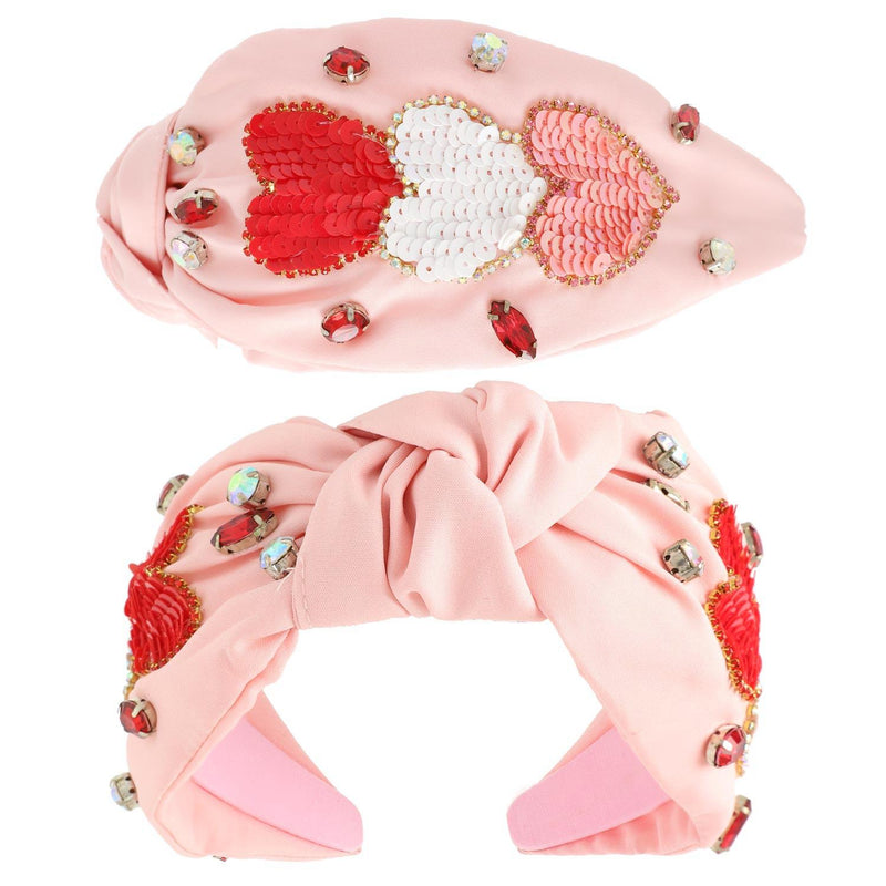 Hearts Headband Pink
