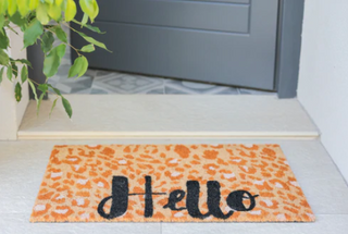 Hello Animal Print Doormat