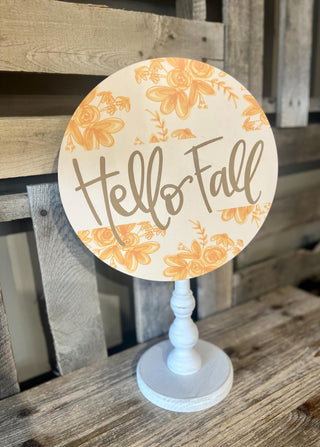 Hello Fall Orange Topper