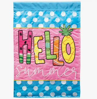 Hello Summer Fruit Garden Flag