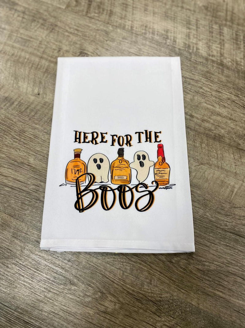 Here For The Boos Tea towel