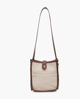 Herringbone Beige Crossbody