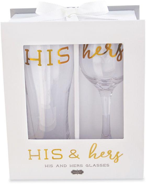 His&Hers Beer Wine Glass Set