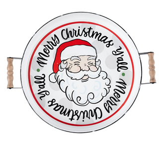 HoHoHo Santa Enamel Tray