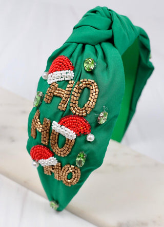 Ho Ho Ho Headband Green