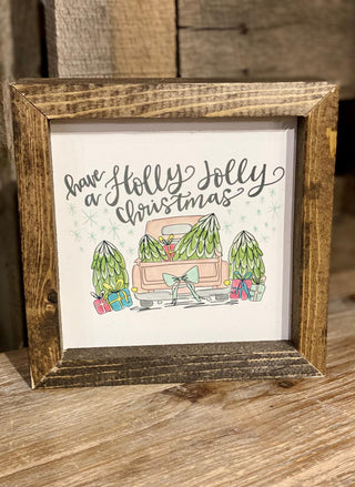 Holly Jolly Wood Sign