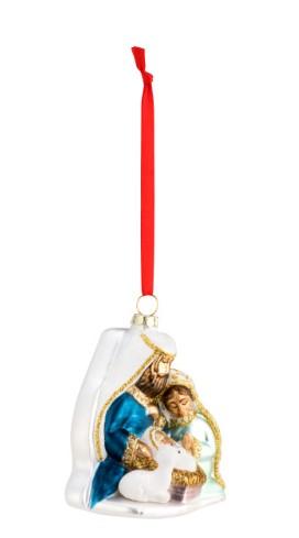 Holy Family Glass Ornament