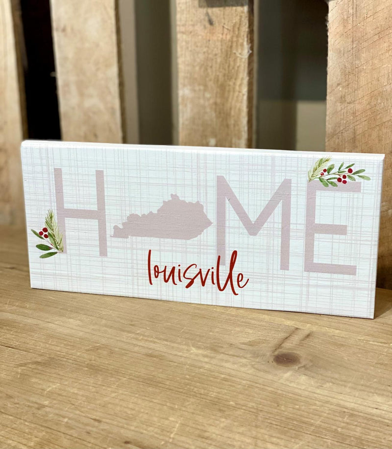 Home KY Holly Block Sign
