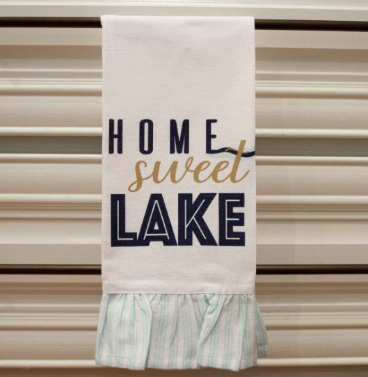 Home Sweet Lake Ruffle Towel
