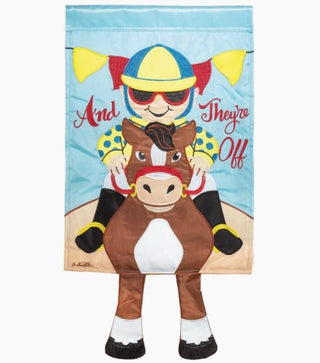 Horse & Jockey Garden Flag