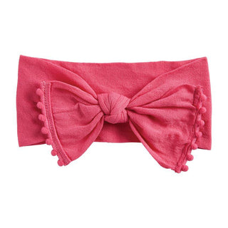 Hot Pink Pom Trim Headband