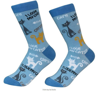 I Love My Cat Socks