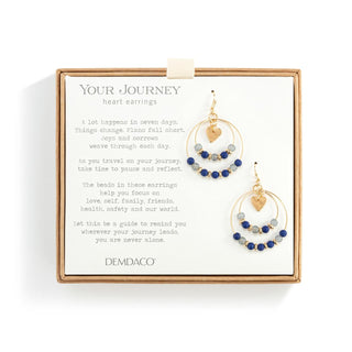 Indigo Beaded Love Earring